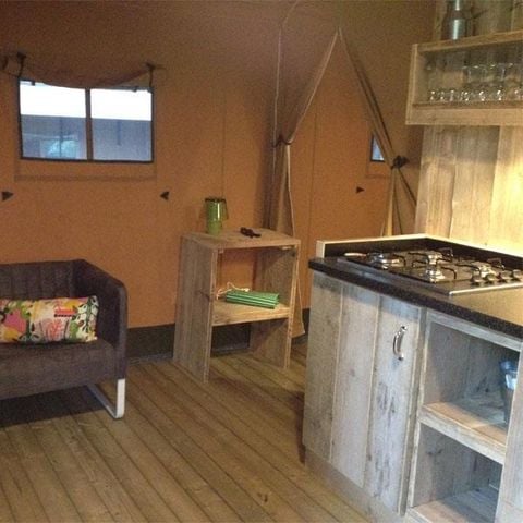 Tente en toile et en bois 5 personnes - Tente Lodge Luxe