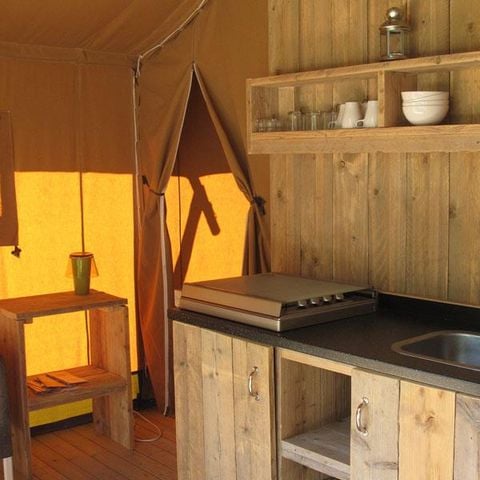 Tente en toile et en bois 5 personnes - Tente Lodge Luxe
