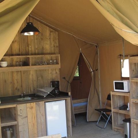 Tente en toile et en bois 5 personnes - Tente Lodge Luxe