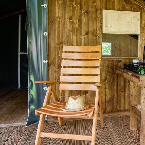 TIENDA DE LONA Y MADERA 4 personas - Acogedora cabaña de lona y madera Nature