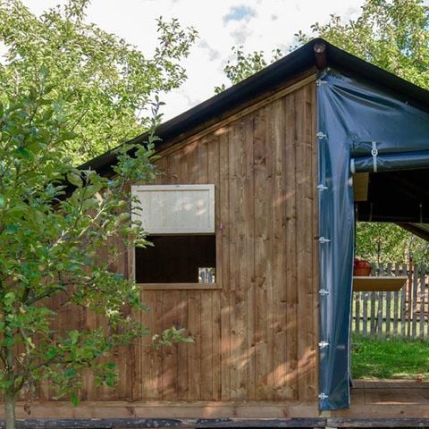 TIENDA DE LONA Y MADERA 4 personas - Acogedora cabaña de lona y madera Nature