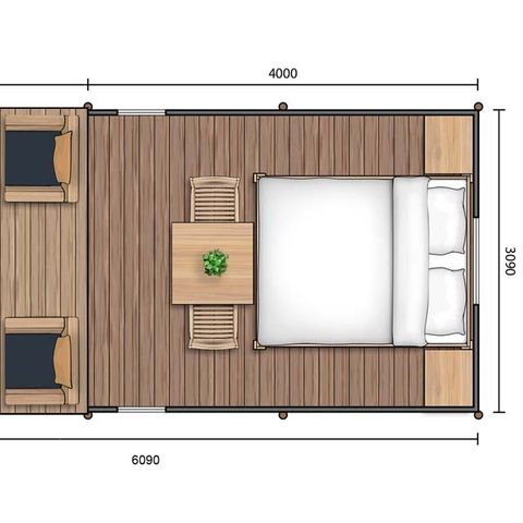 Canvas and wooden tent 2 persons - Lodge Duo