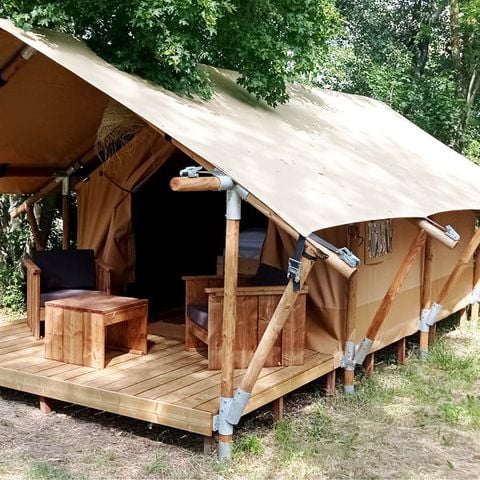 Tente en toile et en bois 2 personnes - Lodge Duo