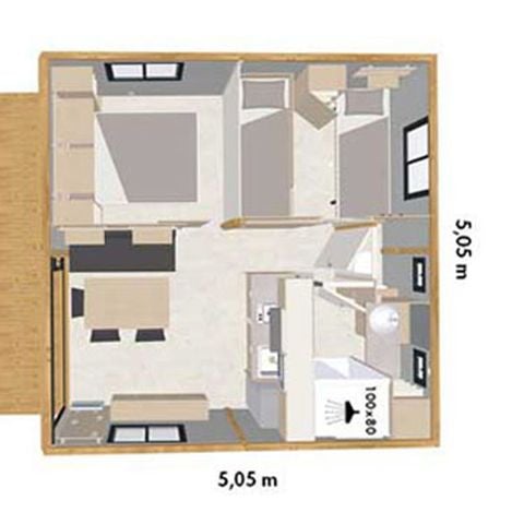 CHALET 5 personas - Naturaleza Rivière Drôme