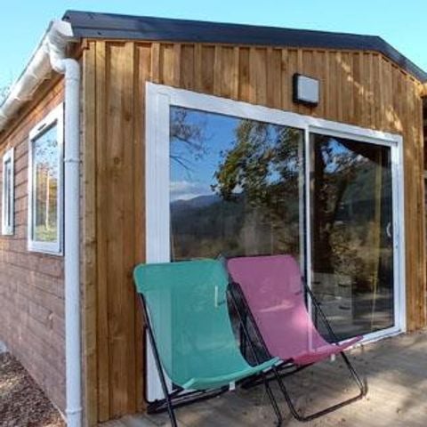 Chalet 6 personnes - Chalet de luxe Mimosa surplombant la rivière avec avec vue panoramique - Climatisé