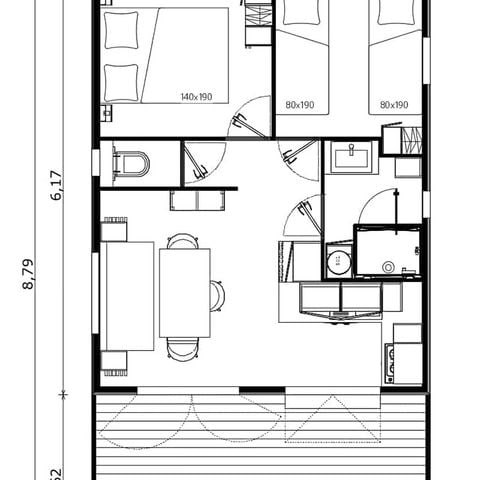 Chalet 5 persons - Premium Sésame Air-conditioned