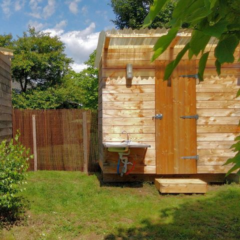 TIENDA DE LONA Y MADERA 5 personas - Greenlodge con baño privado