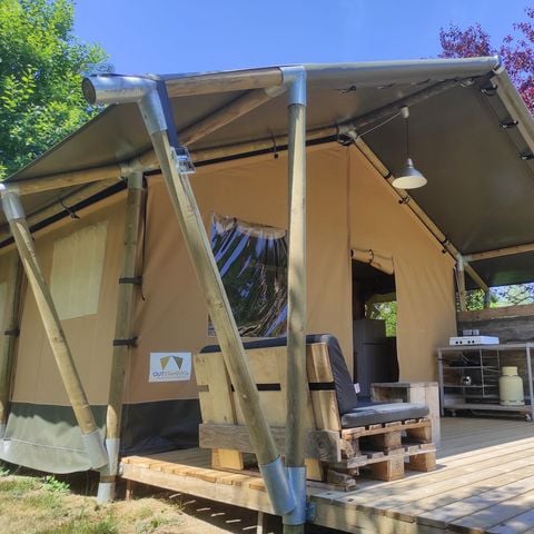 TENTE TOILE ET BOIS 4 personnes - GP3 Tente safari Greenlodge avec sanitaire privé