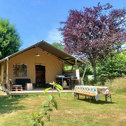 TENTE TOILE ET BOIS 5 personnes - GP5 Tente safari Greenlodge avec sanitaire privé