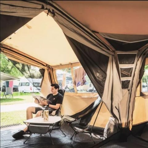 TENTE TOILE ET BOIS 6 personnes - Savannah Lodge 4 Pièces 6 Personnes Sans Sanitaire