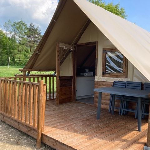 CANVAS AND WOOD TENT 5 people - Tent lodges without sanitary facilities