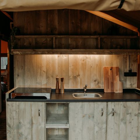 SafariZelt 5 Personen - Zelt Wood Prestige Plus 5Pers 2Sch 1SDB 38m²