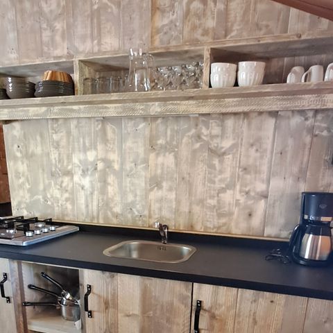 Zelt 8 personen - „Prestige Plus“ – - 4 Schlafzimmer - 1 Badezimmer
