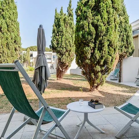 Hotelkamer 4 personen - Premiumkamer voor 4 personen, slaapgedeelte, terras