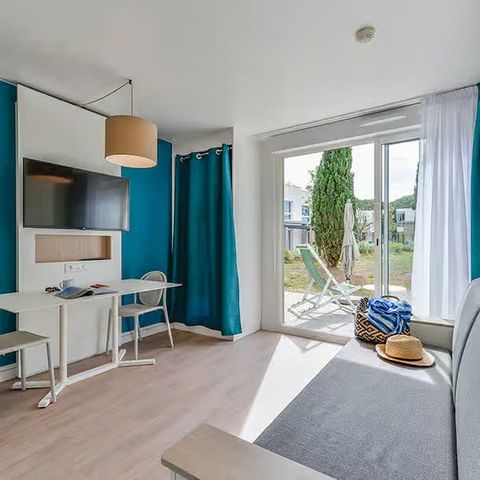 Hotelkamer 4 personen - Premiumkamer voor 4 personen, slaapgedeelte, terras