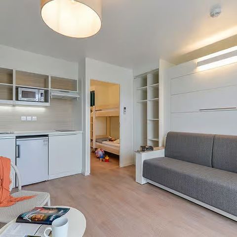 Studio 4 personen - Premium Studio voor 4 personen, slaapgedeelte, balkon