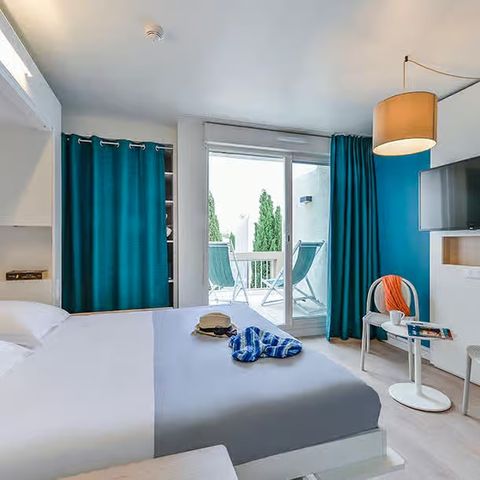 Studio 4 personen - Premium Studio voor 4 personen, slaapgedeelte, balkon