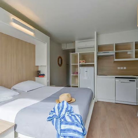 Studio 4 personen - Premium Studio voor 4 personen, slaapgedeelte, terras