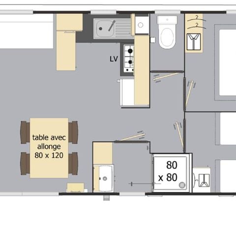 BUNGALOW 8 personnes - Confort Plus 4 CH 8 pers