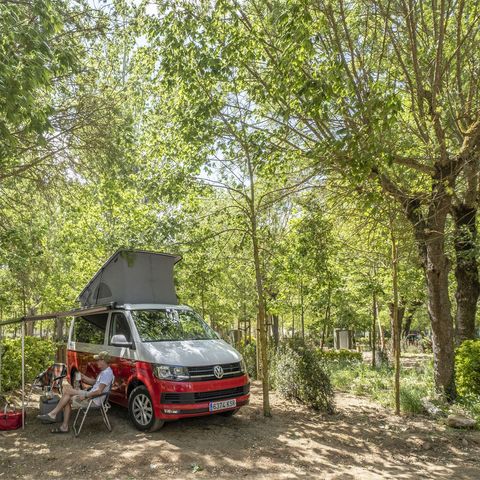 Kampeerplaats - Auto +/caravan of camper + elektriciteit (tenten niet toegestaan)