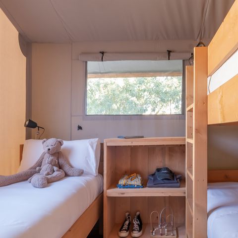 Canvas and wooden tent 2 persons - LODGE FAMILY PLUS
