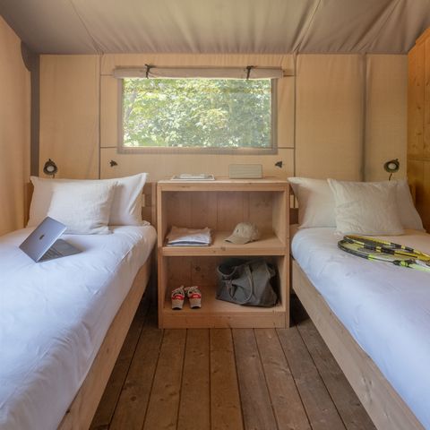 Canvas and wooden tent 2 persons - LODGE FAMILY