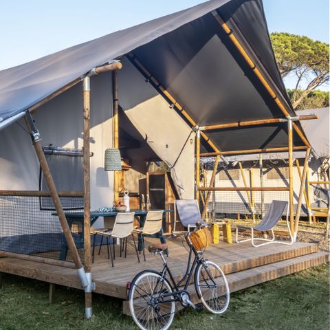 Canvas and wooden tent 2 persons - LODGE FAMILY DUPLEX