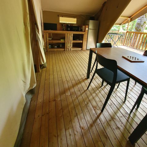 Lodge 4 persons - Mini-Wood on canvas stilts, without sanitary facilities, for 4 persons
