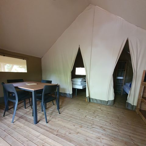 Lodge 4 persons - Mini-Wood on canvas stilts, without sanitary facilities, for 4 persons