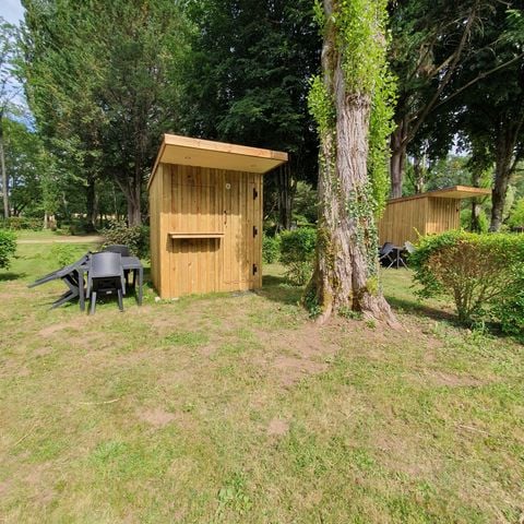 Pitch - for tents, caravans or motorhomes with a fully-equipped chalet