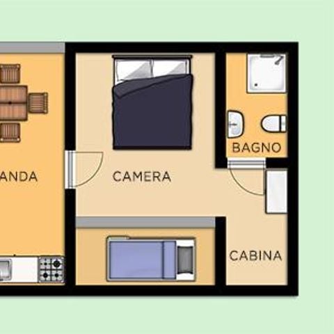 Bungalow 4 persons - Wooden 35 sqm