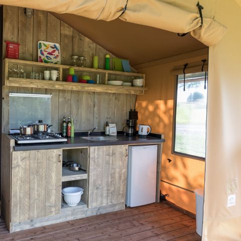 Canvas and wooden tent 4 persons - Tendi Safari tent with bathroom