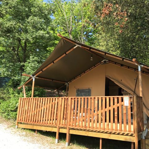 Canvas and wooden tent 4 persons - Tendi Safari tent with bathroom