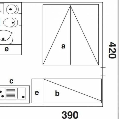 BUNGALOW 4 personnes - En dur - une pièce
