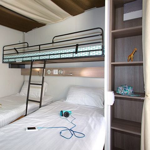 Safaritent 5 personen - Hybride Lodge | 2 Slaapkamers | 4/5 Pers | 1 Badkamer | Airconditioning