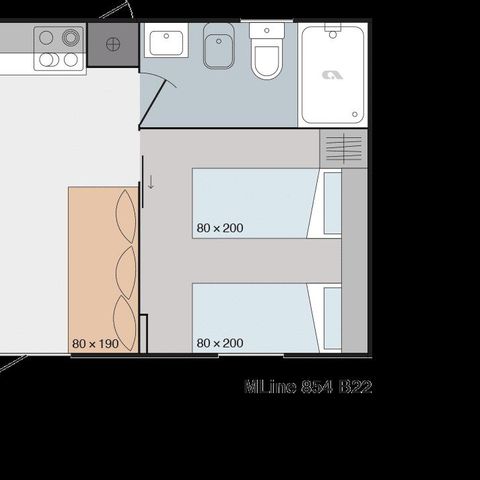 Mobile home 6 persons - De Luxe