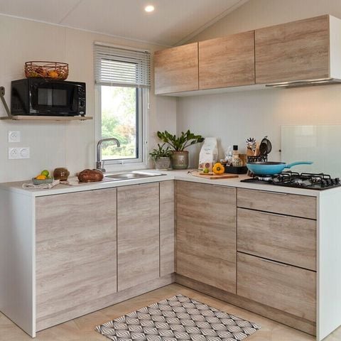 Stacaravan 6 personen - Stacaravan | Premium | 3 Slaapkamers | 6 Pers | Verhoogd terras | Airconditioning | TV