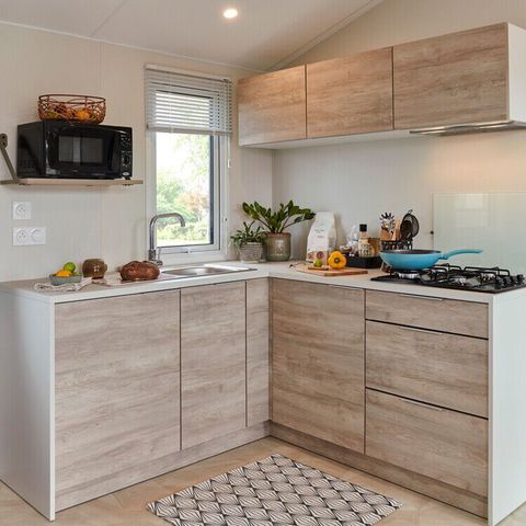 Stacaravan 6 personen - Mobile-home | Premium | 3 slaapkamers | 6 pers. | Verhoogd terras | Air-con.
