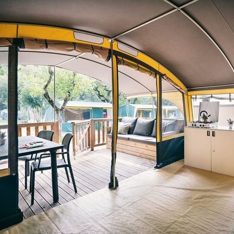 TIENDA DE LONA Y MADERA 6 personas - Lodgetent Vacaciones
