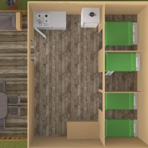 TIENDA DE LONA Y MADERA 6 personas - Lodgetent Vacaciones