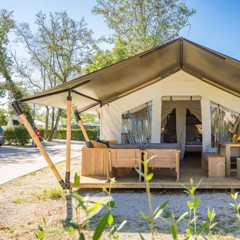 TENDA IN TELA E LEGNO 5 persone - Stella Maris - Tenda Safari Comfort
