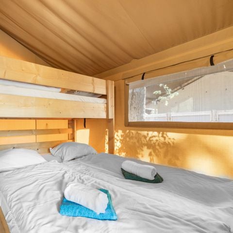 TENTE TOILE ET BOIS 5 personnes - Stella Maris - Tente Safari Lodge + air conditionné