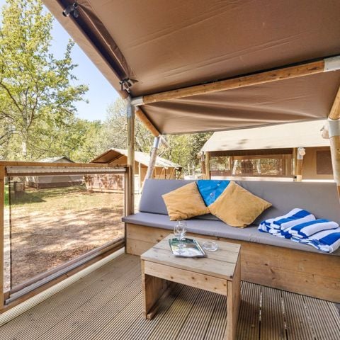 TENDA IN TELA E LEGNO 4 persone - Stella Maris - Tenda Safari Lodge + aria condizionata (5P)