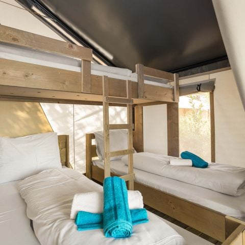 TENTE TOILE ET BOIS 4 personnes - Stella Maris - Tente Safari Confort + climatisation