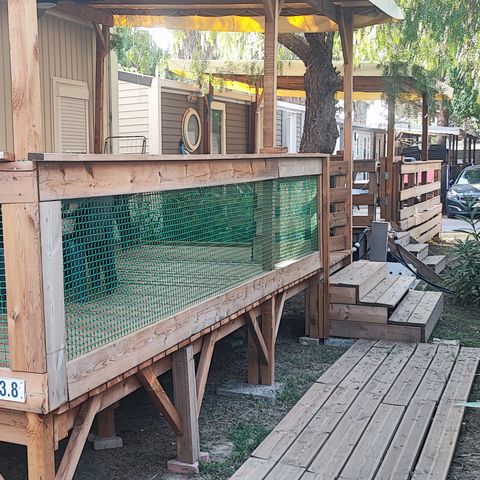 Mobilheim 6 personen - Trigano Evo 3 Zimmer Klimaanlage überdachte Terrasse