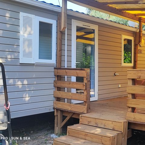 Mobilheim 6 personen - Trigano Evo 3 Zimmer Klimaanlage überdachte Terrasse