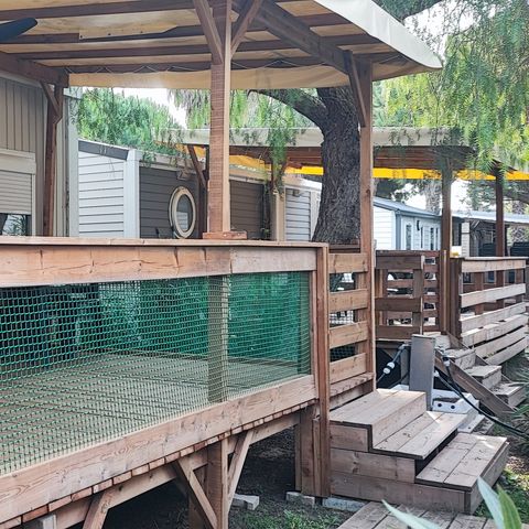 Mobilheim 6 personen - Trigano Evo 3 Zimmer Klimaanlage überdachte Terrasse