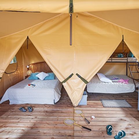 Tente en toile et en bois 5 personnes - Lodge
