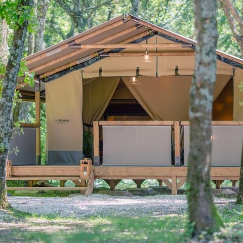 Tente en toile et en bois 5 personnes - Lodge