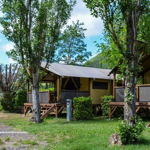 Tente en toile et en bois 5 personnes - Lodge